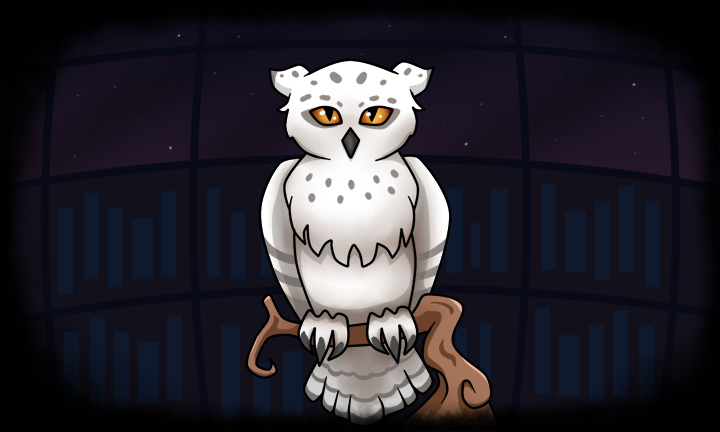 image of white owl on wooden perch